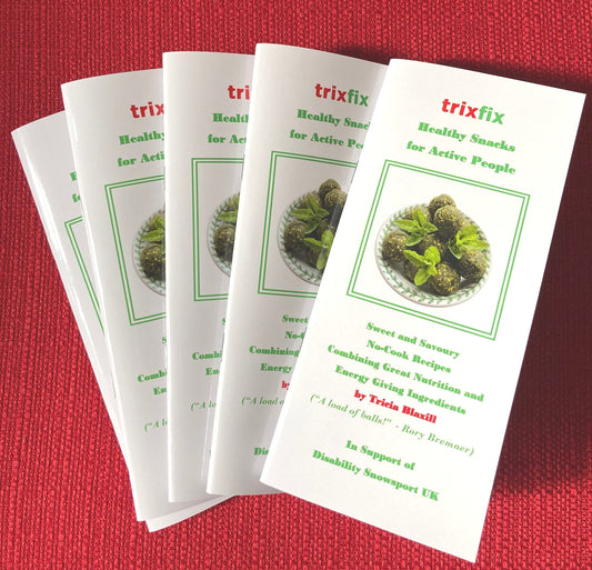 Close up of trixfix Energy Ball Recipe Books