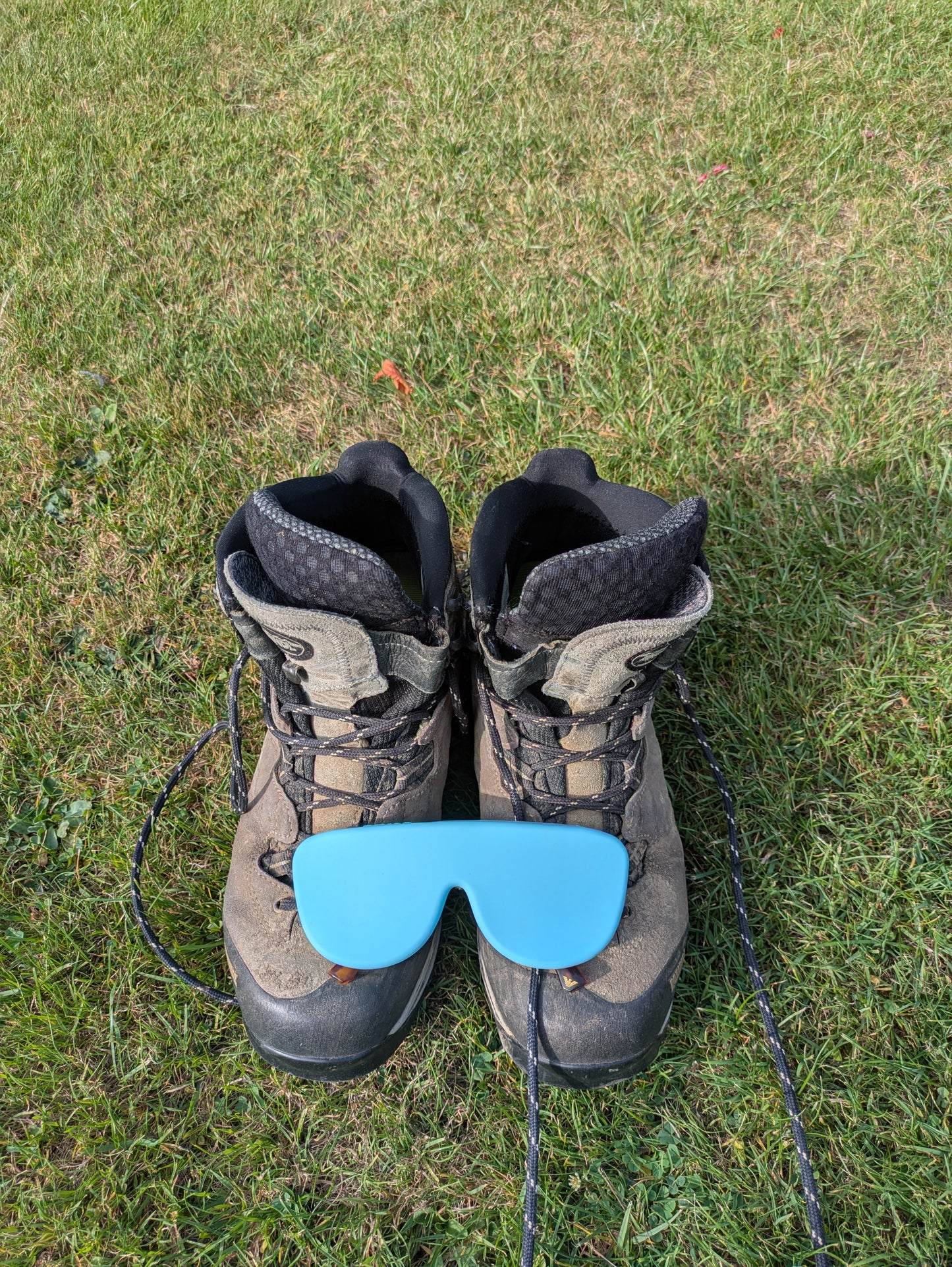 LUPS Glasses Case pictured with walking boots