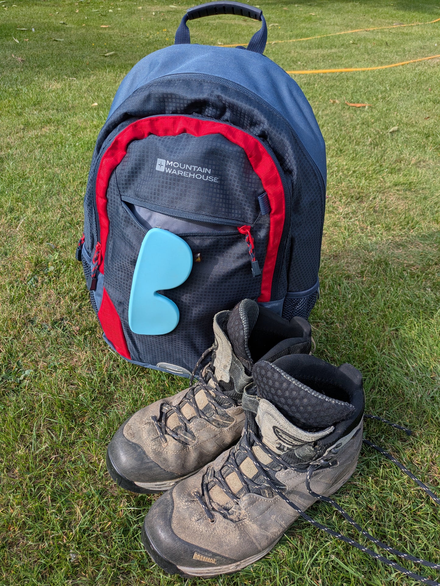LUPS Glasses Case in use on backpack for walkers