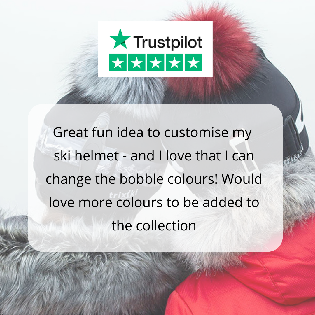 trixski Ski Helmet Cover & Faux Fur Pom Pom - Trixski