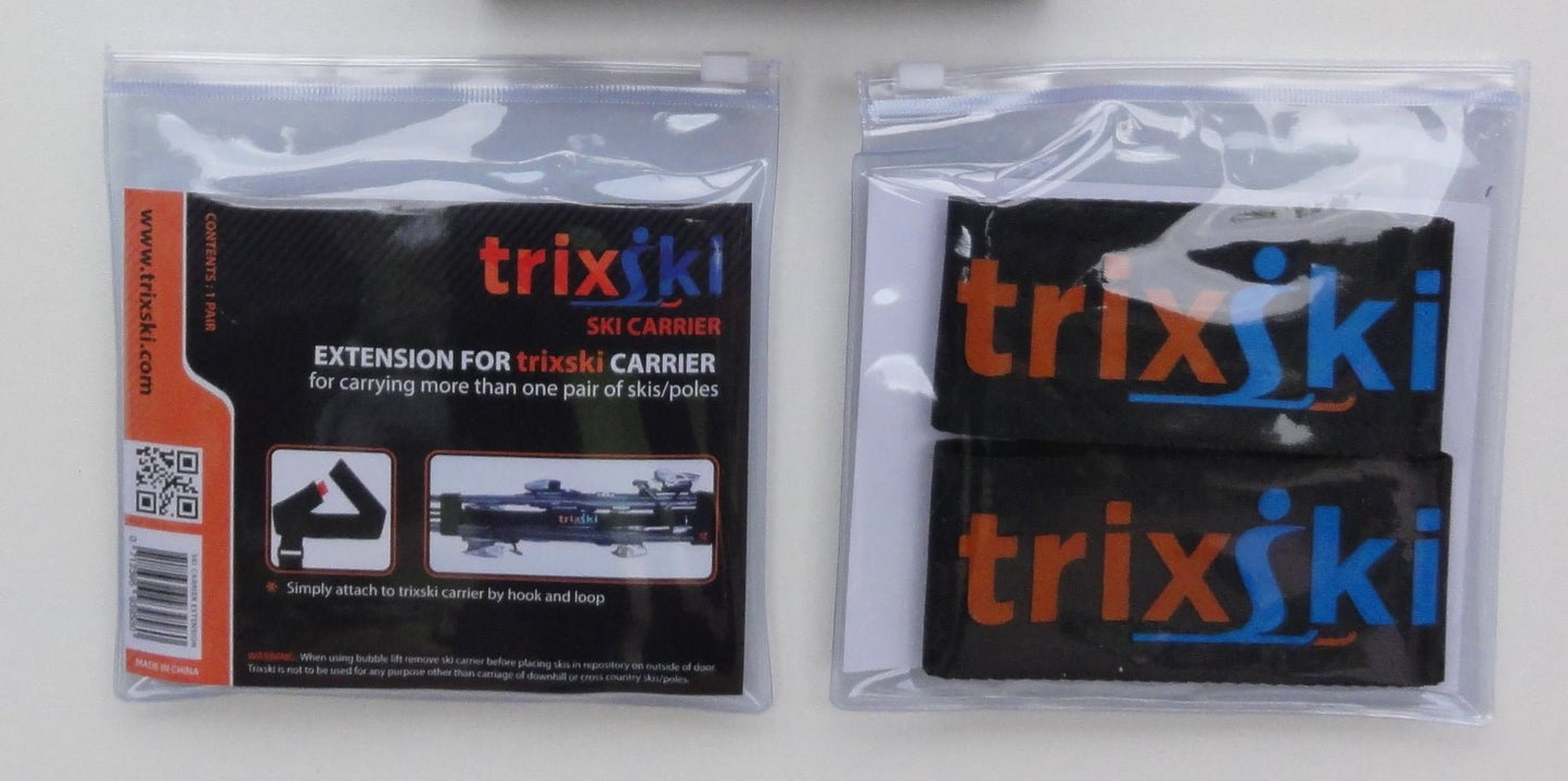 Front and back images of trixski Ski Carrier Extension Kit pack