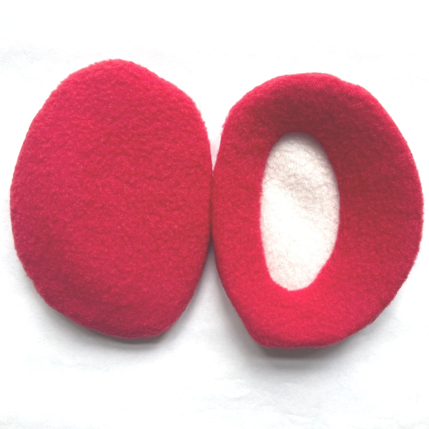 Red Snugga-Lugs with white fleece lining