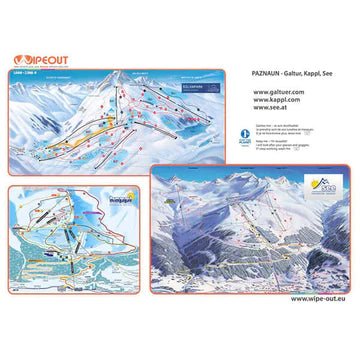 Map showing the lifts and pistes of the Ischgl ski area in Austria
