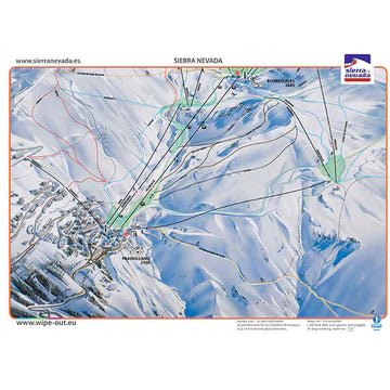 Map showing the lifts and pistes in the Sierra Nevada ski area of Spain