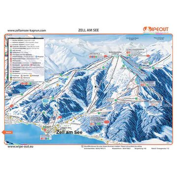 Map of the lifts and pistes in the Zell am See area of Austria