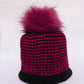 Hand knitted Sparkly Pom Pom Hats