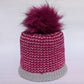 Hand knitted Sparkly Pom Pom Hats