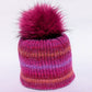 Hand knitted Sparkly Pom Pom Hats