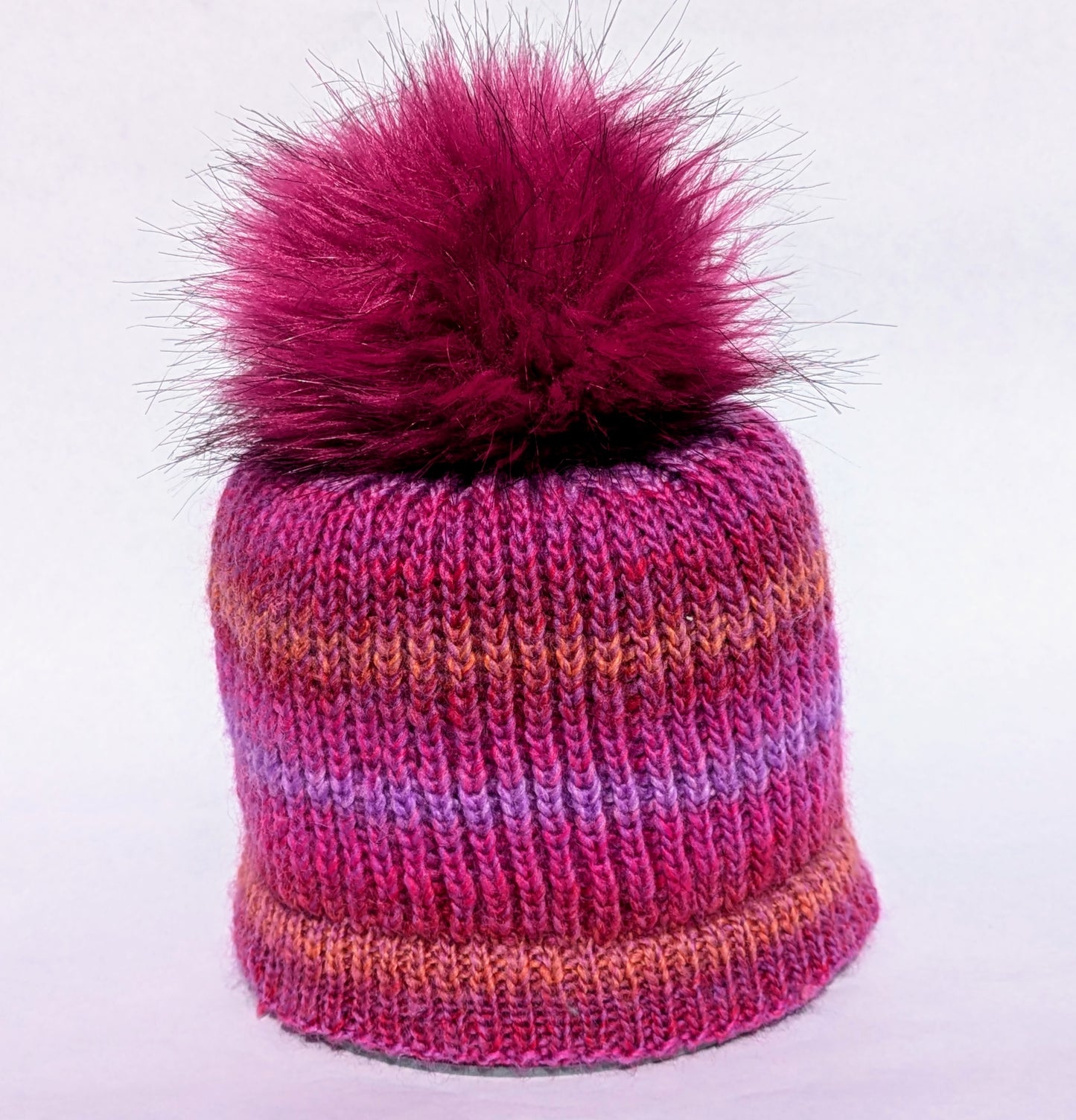 Hand knitted Sparkly Pom Pom Hats