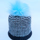 Hand knitted Sparkly Pom Pom Hats