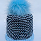 Hand knitted Sparkly Pom Pom Hats