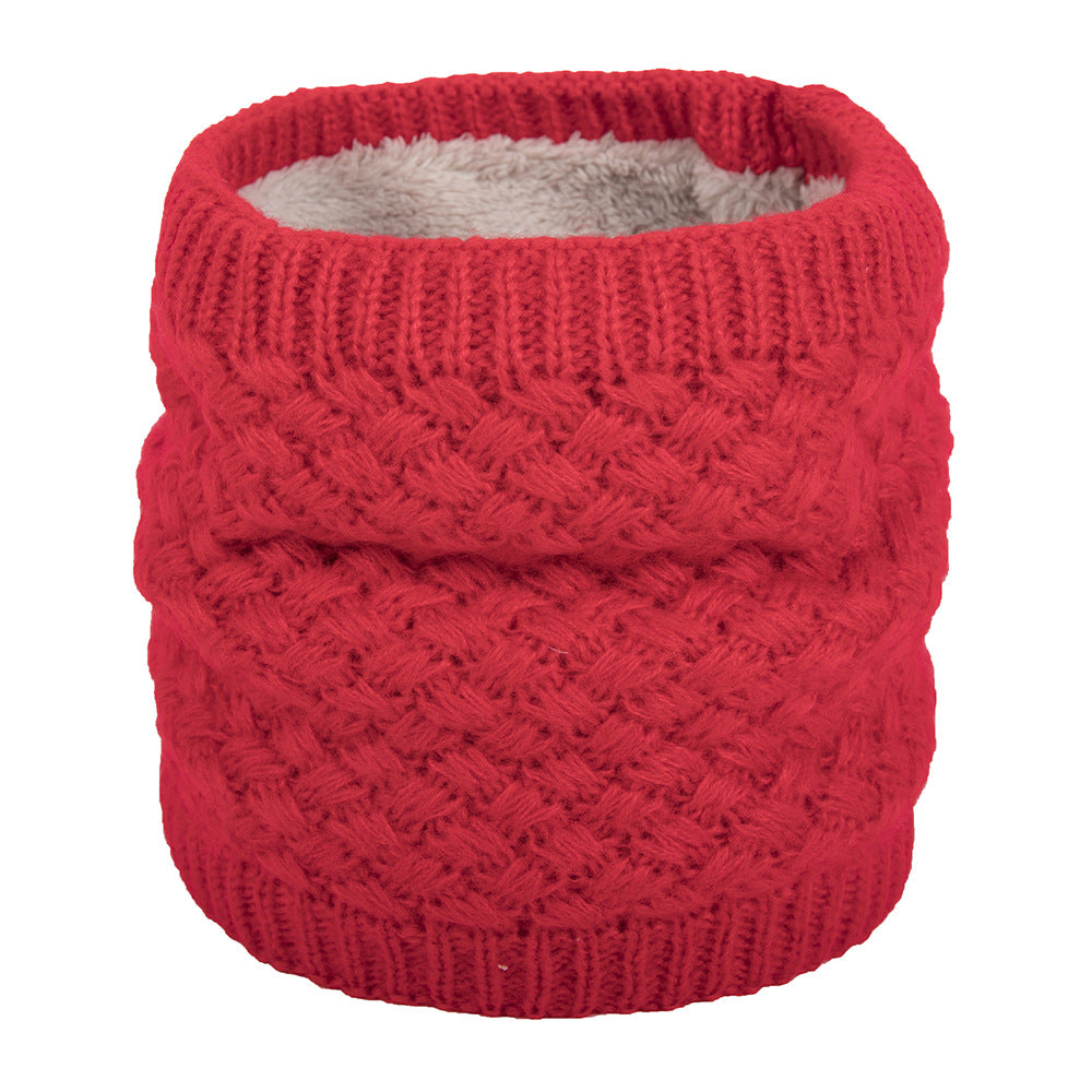 trixski Blackberry Knit Neck Warmer - Fur Fleece Lined