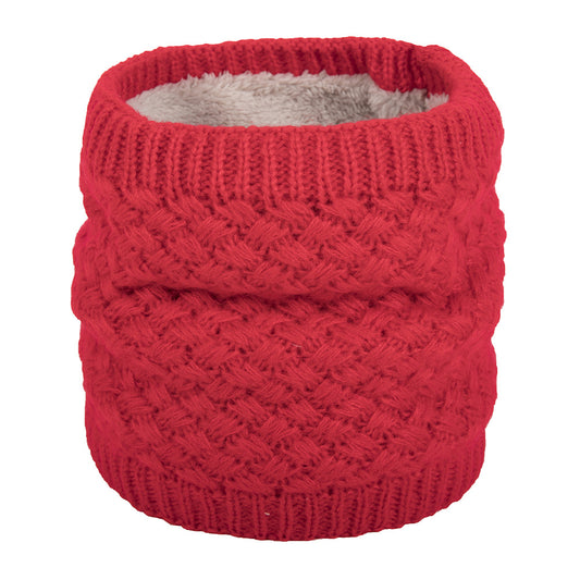 trixski Blackberry Knit Neck Warmer - Fur Fleece Lined - Trixski