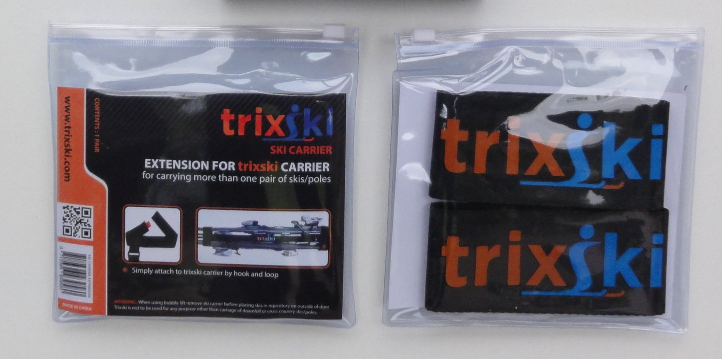 Front and back of the pack of a trixski extension kit