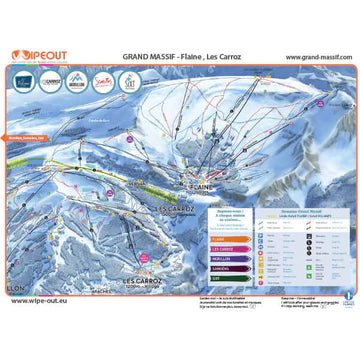 Image of the lifts and pistes in ther Grand Massif area in France