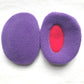 Purple Snugga-Lugs with red fleece lining