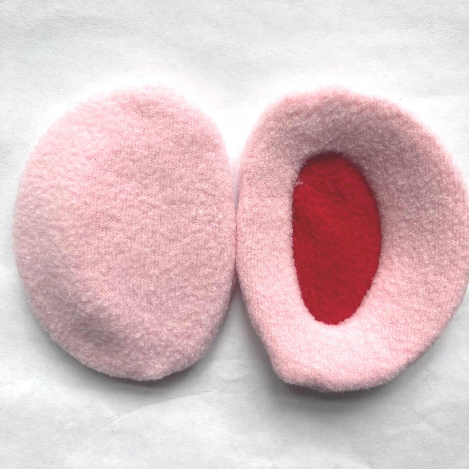 Pink Snugga-Lugs with Red fleece lining