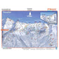 Map showing the lifts and pistes in the Paradiski ski area in France