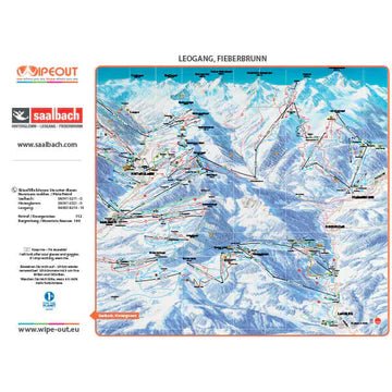 Map showing the lifts and pistes in the Saalbach area of Austria